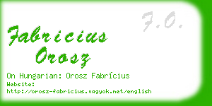 fabricius orosz business card